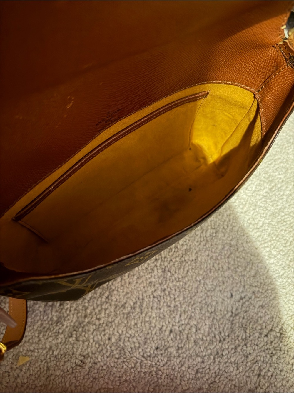 Louis Vuitton Monogram Crossbody Bag in Brown with Tan Strap - Picture 8 of 11